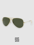 Ray Ban RB3025 AVIATOR LARGE 58 Sunglasses Unisex - Gold-G15