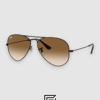 Ray Ban RB3025 AVIATOR LARGE 58 Sunglasses Unisex - black-brown