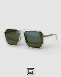 Bottega Veneta BV1012S Gold Frame with Green Lenses Sunglasses