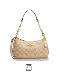 Teri Shoulder Bag In Signature Canvas Style No. CC323 Khaki