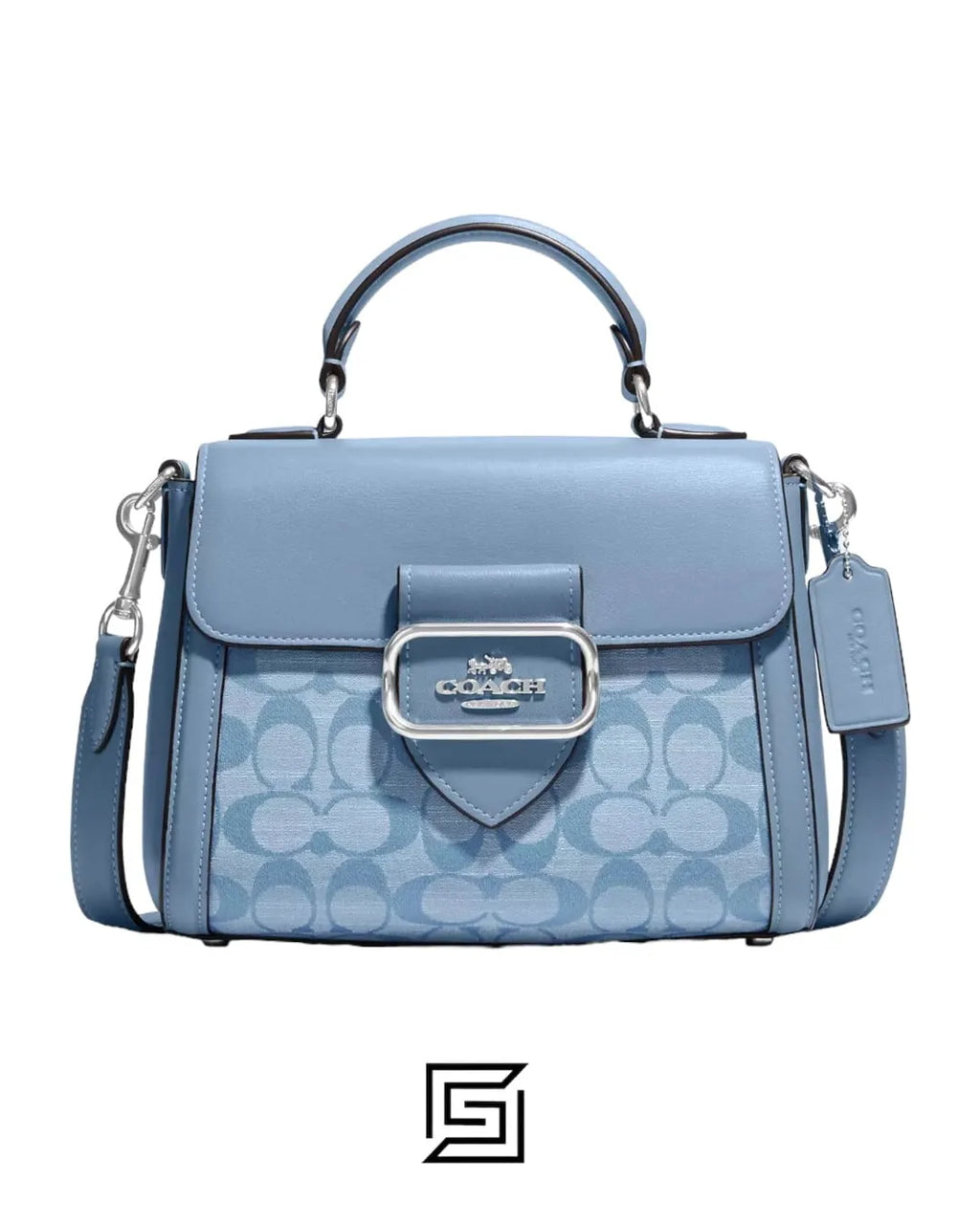 Morgan Top Handle Satchel Bag In Signature Chambray Style No. CH142