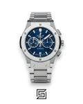 Hublot Classic Fusion Chronograph - Silver Metal - Blue Dial - Stainless Steel