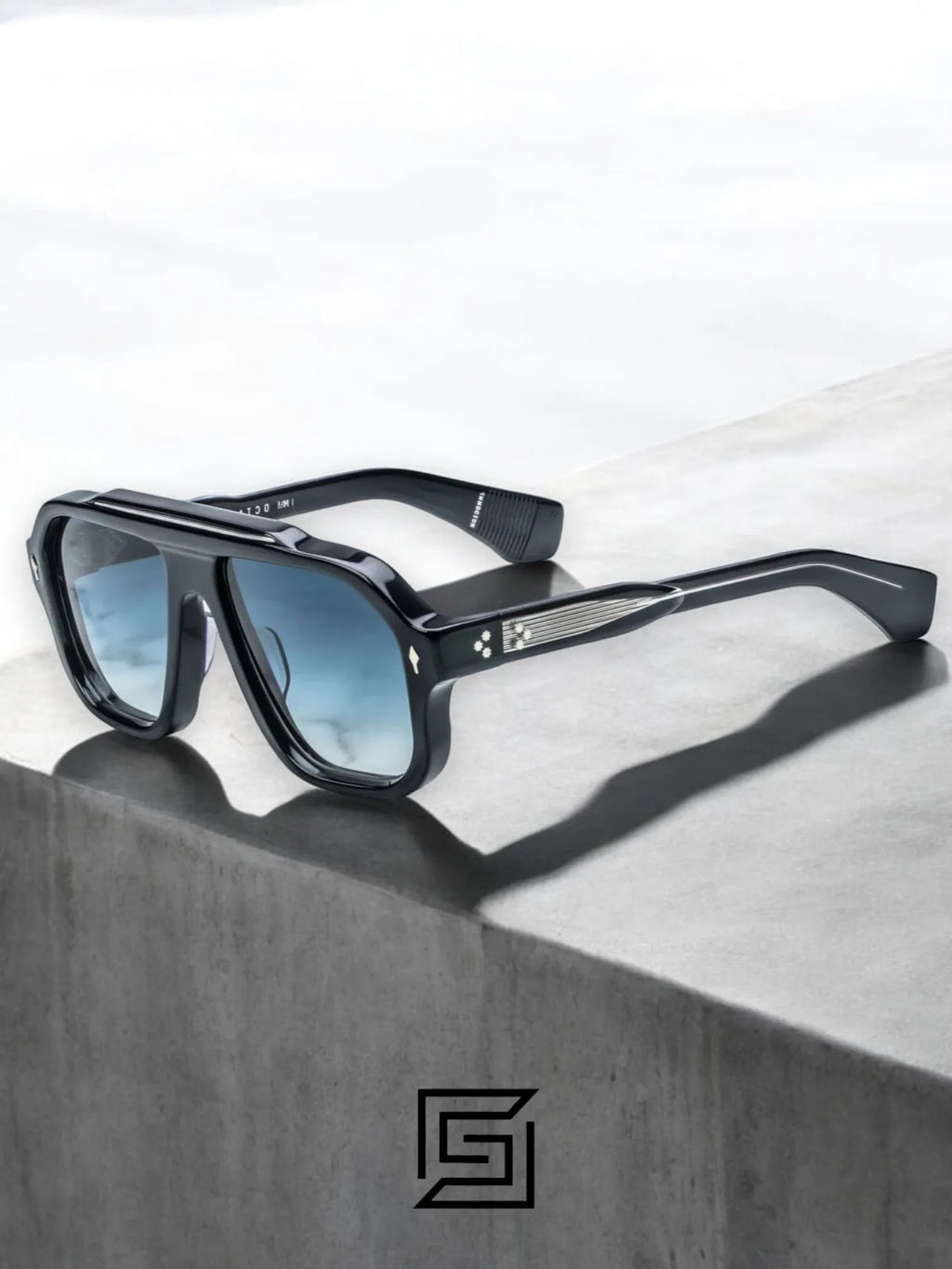 Jacques Marie Mage OCTAVIAN Sunglasses For Men - black