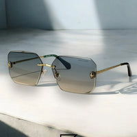 نظارة شمسية BVLGARI BV40026 للنساء - ذهبي-عدسات بألوان متعددة