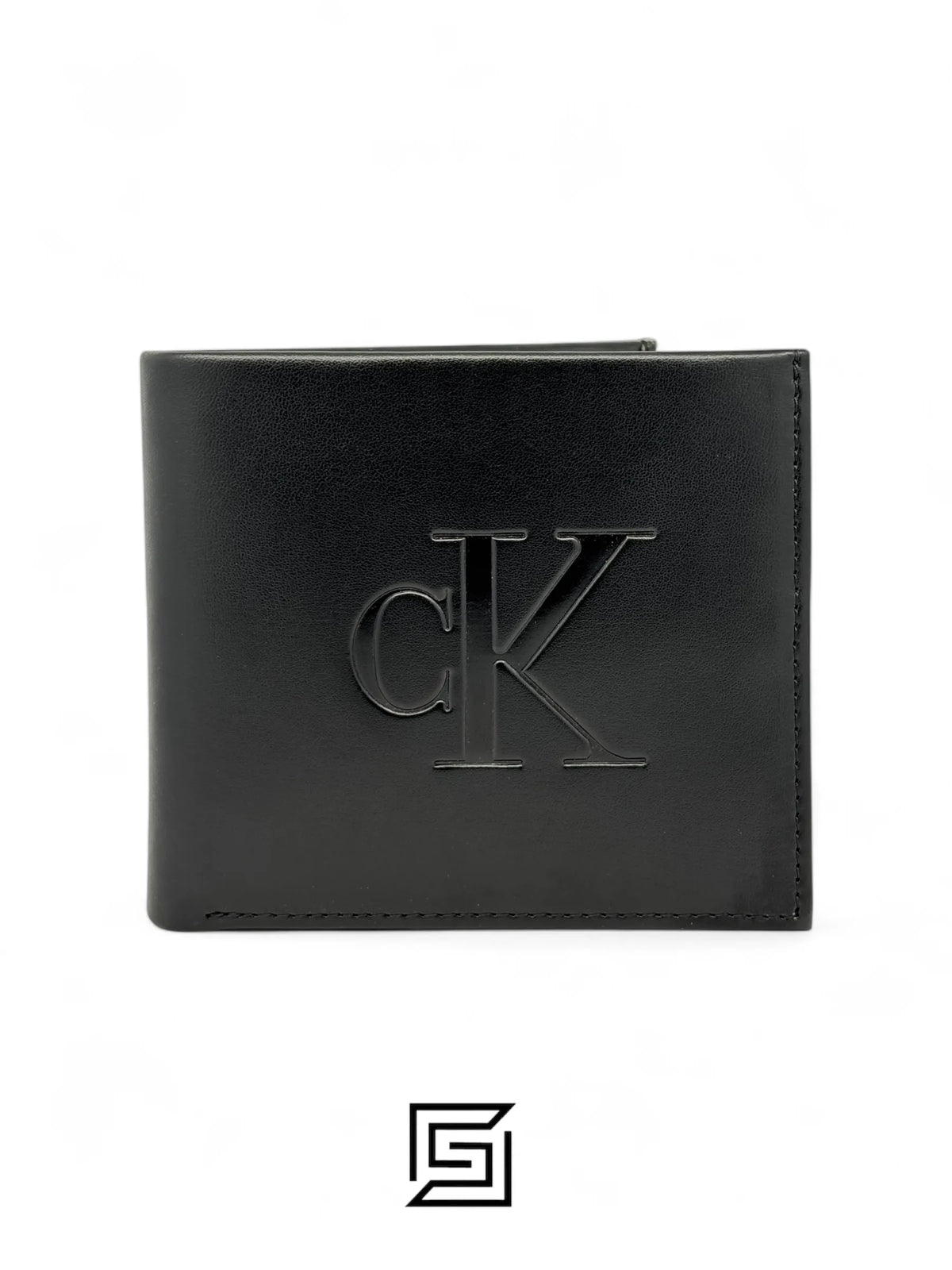 Calvin Klein CK SINGLE WALLET LOGO INSIDE LEATHER CK BIG BOX/BLACK