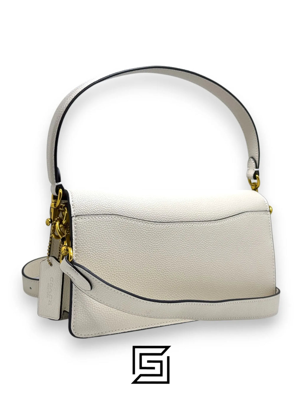 COACH Tabby Shoulder Bag 26 white and Caramel CH857