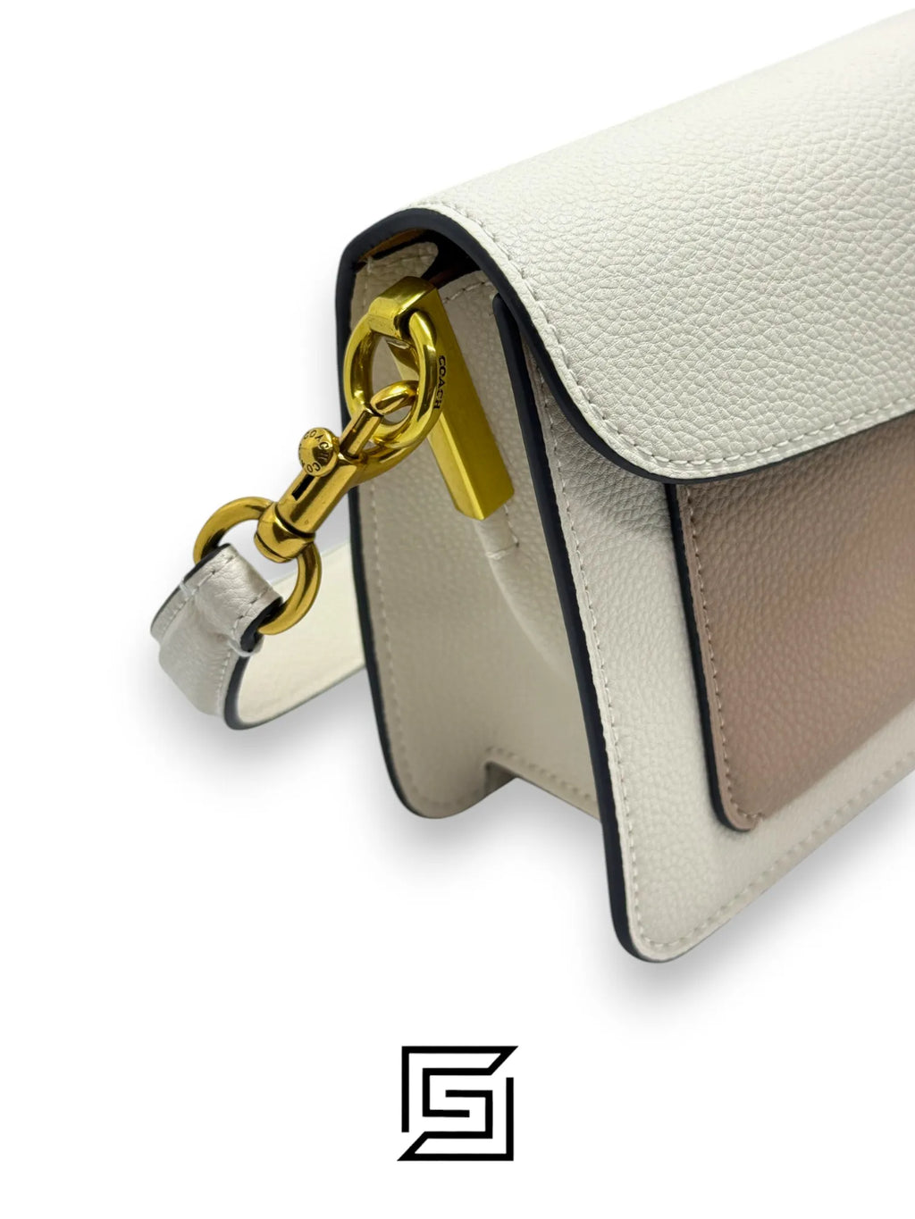 COACH Tabby Shoulder Bag 26 white and Caramel CH857