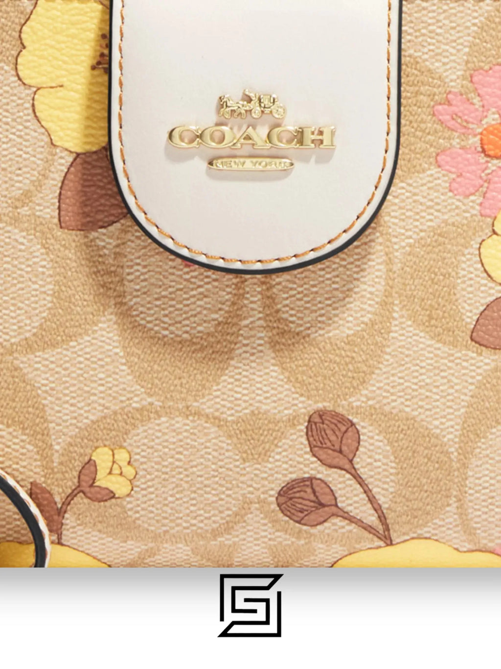 Phone Wallet In Signature Canvas With Floral Cluster Print Style No. CH720
