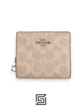 Coach C3309 Snap Wallet In Signature Canvas Light Khaki