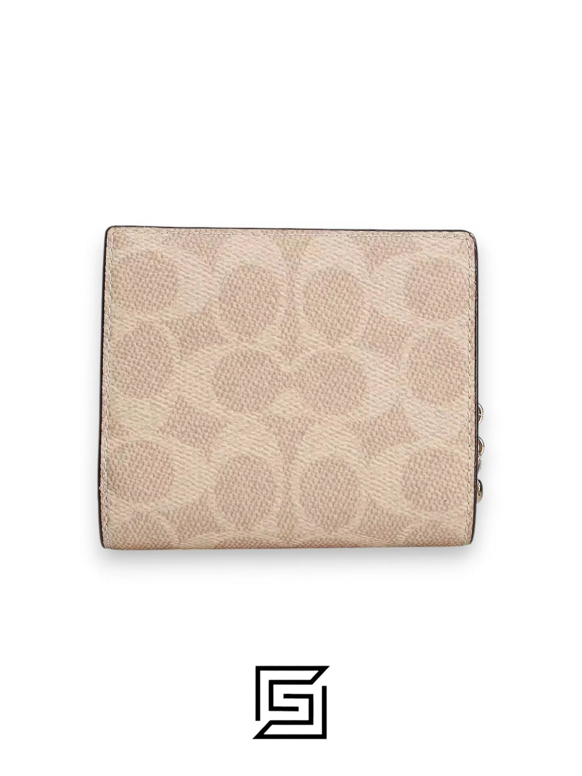 Coach C3309 Snap Wallet In Signature Canvas Light Khaki