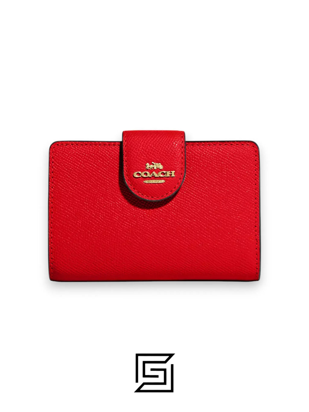 Coach Medium Corner Zip Wallet Red Style No. C6390