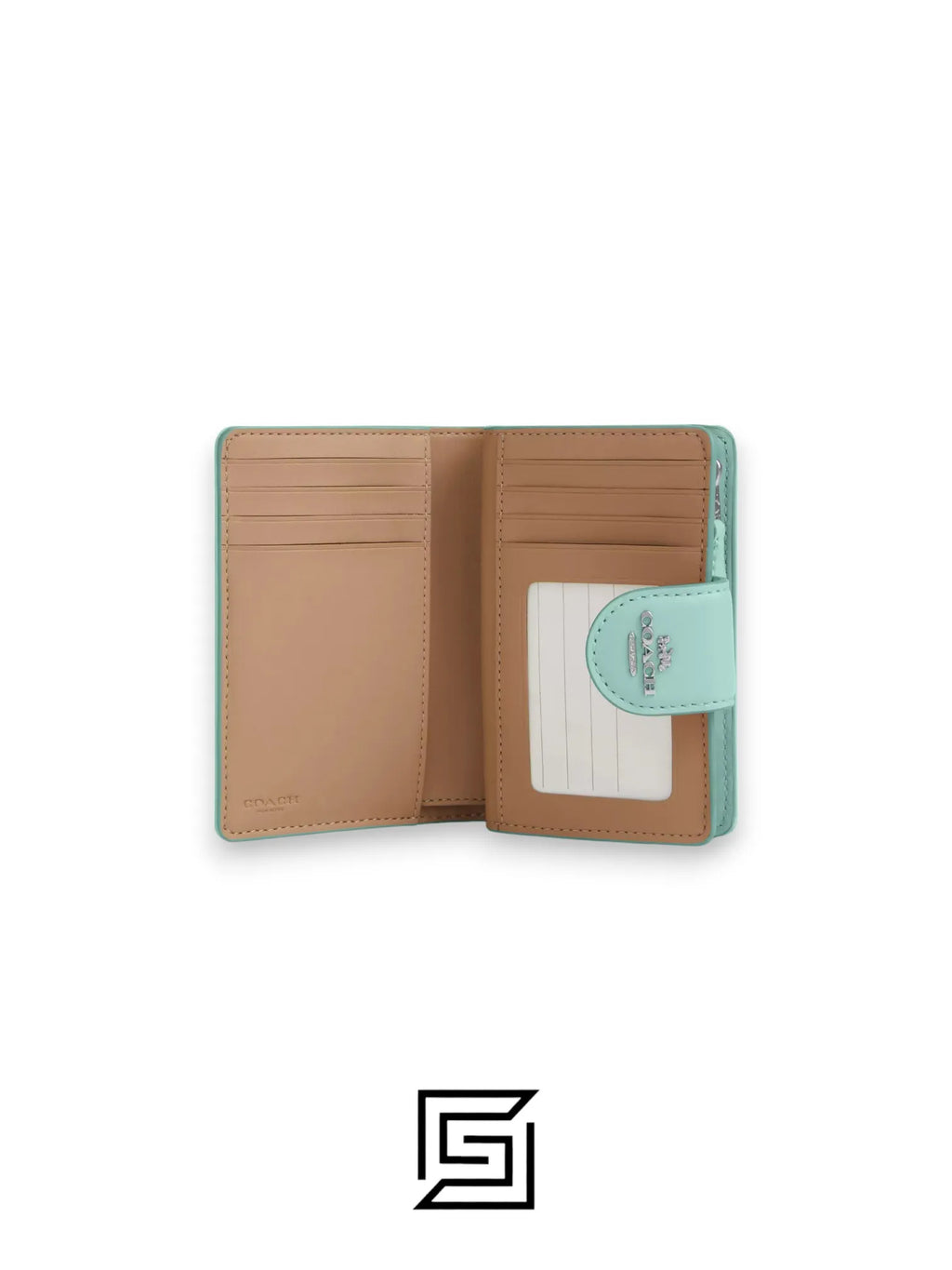 Medium Corner Zip Wallet In Signature Jacquard Style Number CT922 Tiffany