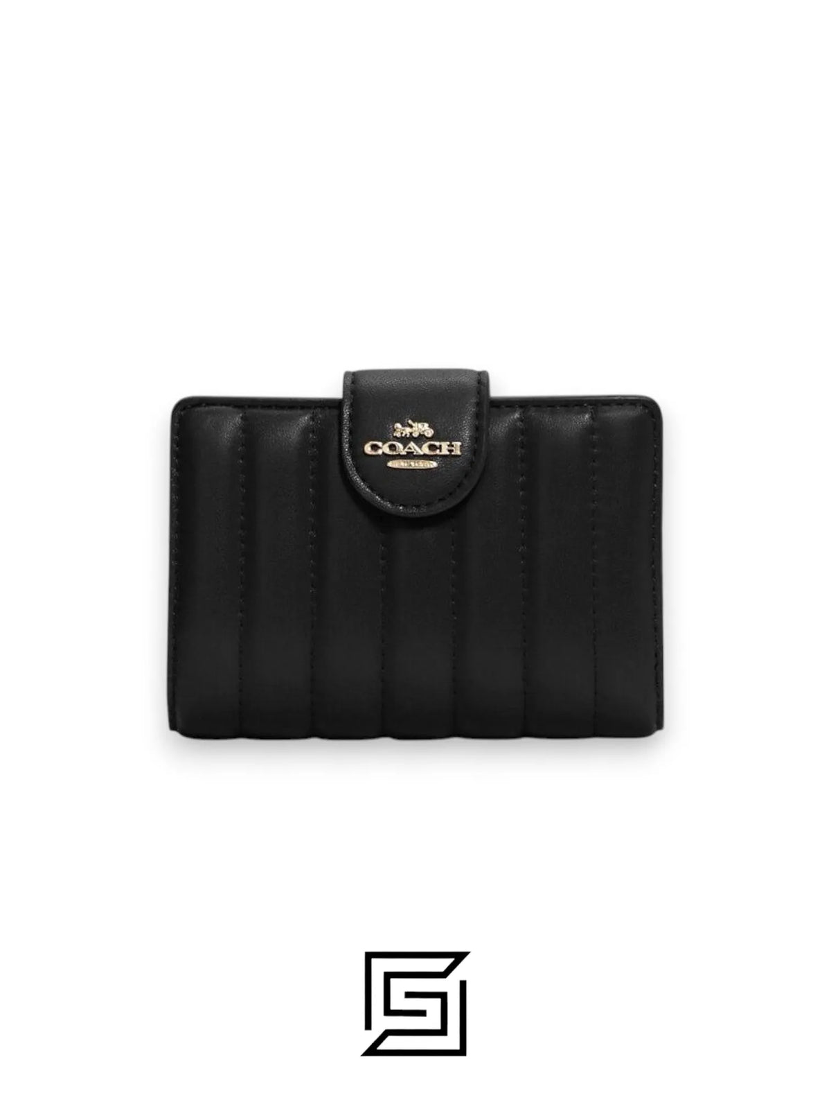 Medium Corner Zip Wallet With Quilting Style No. C3454 Black