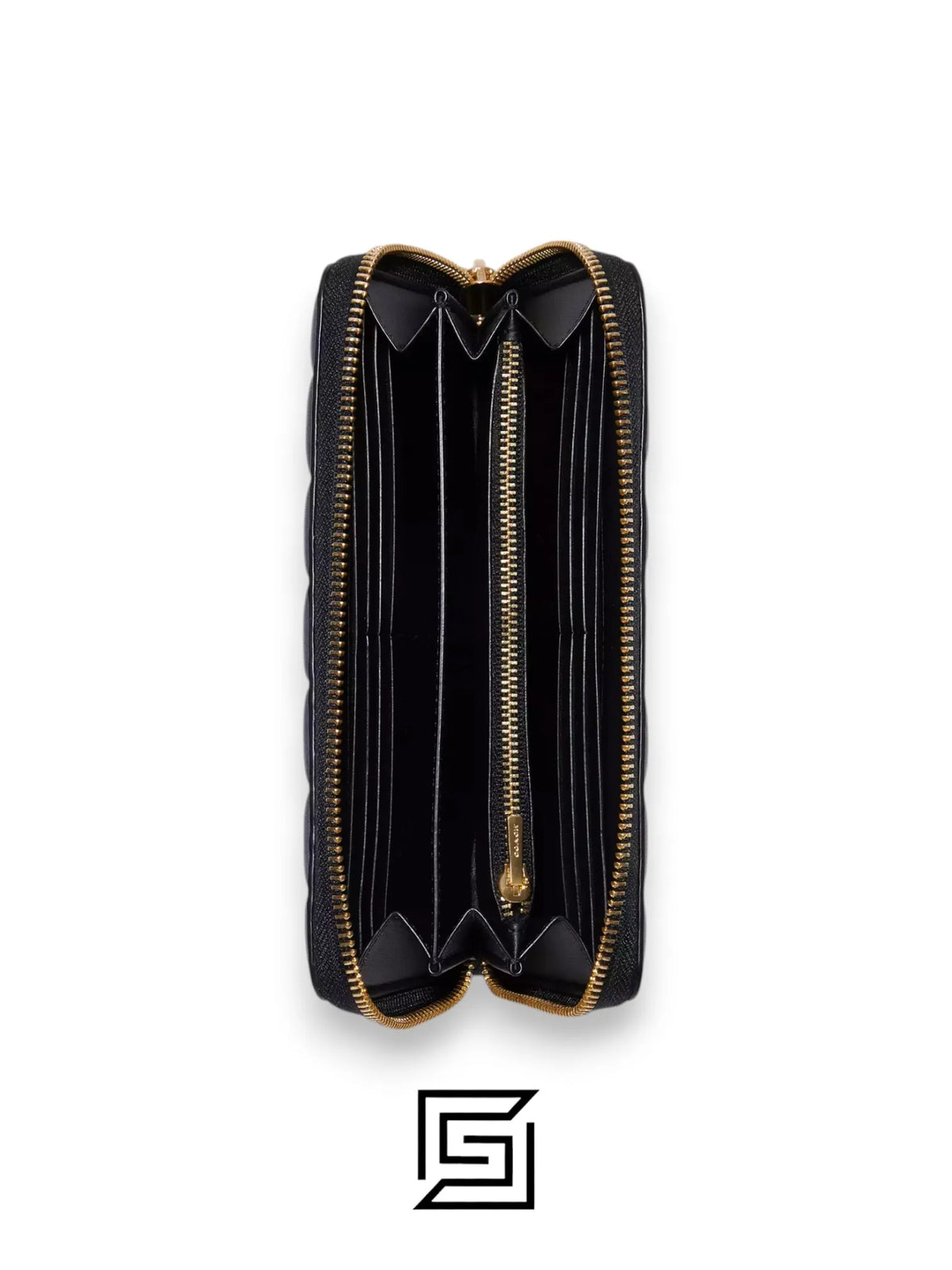 Long Zip Around Wallet With Quilting Style No. C4454 Black