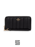 Long Zip Around Wallet With Quilting Style No. C4454 Black