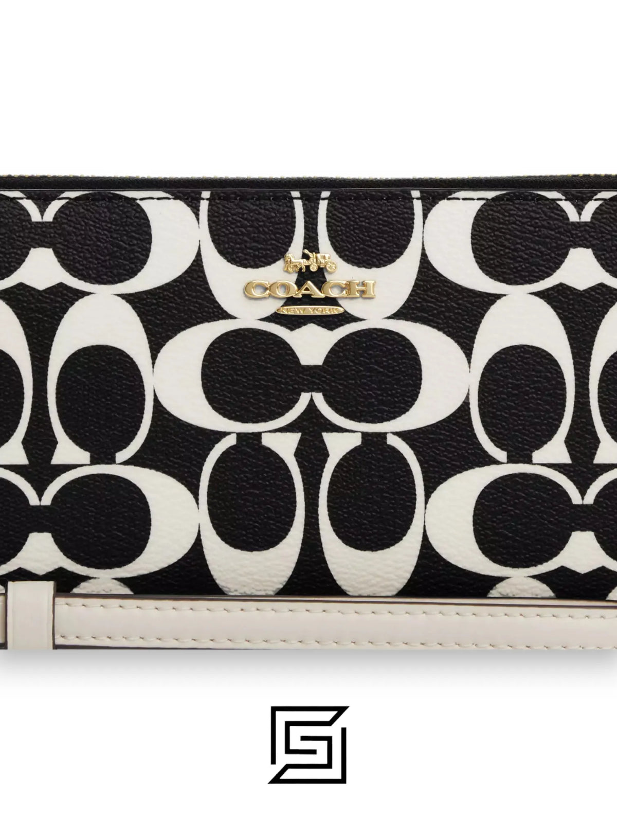 Long Zip Around Wallet In Signature Canvas Style No. CP409