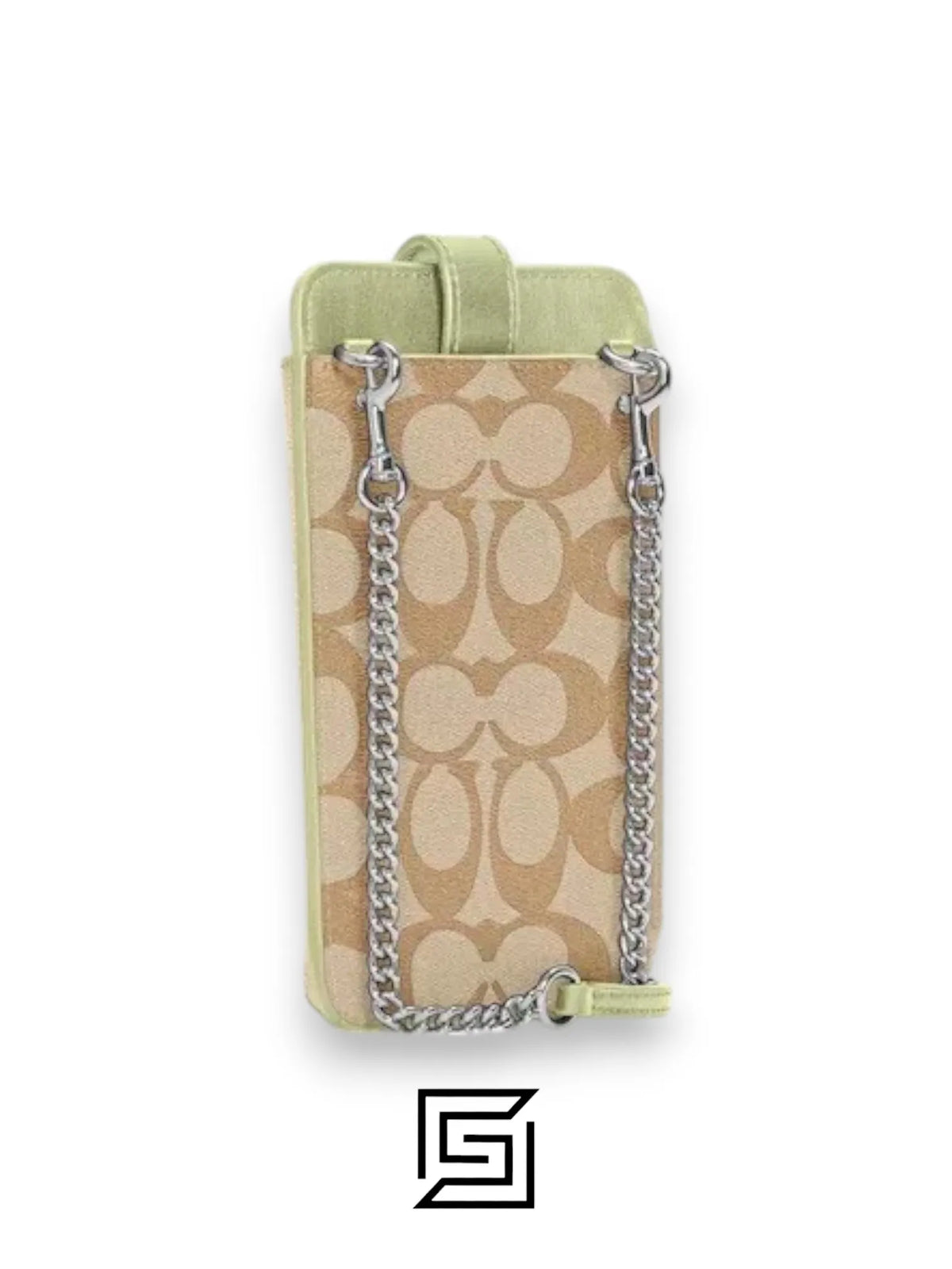 Coach Phone Crossbody In Signature Canvas Khaki Style No. C7397