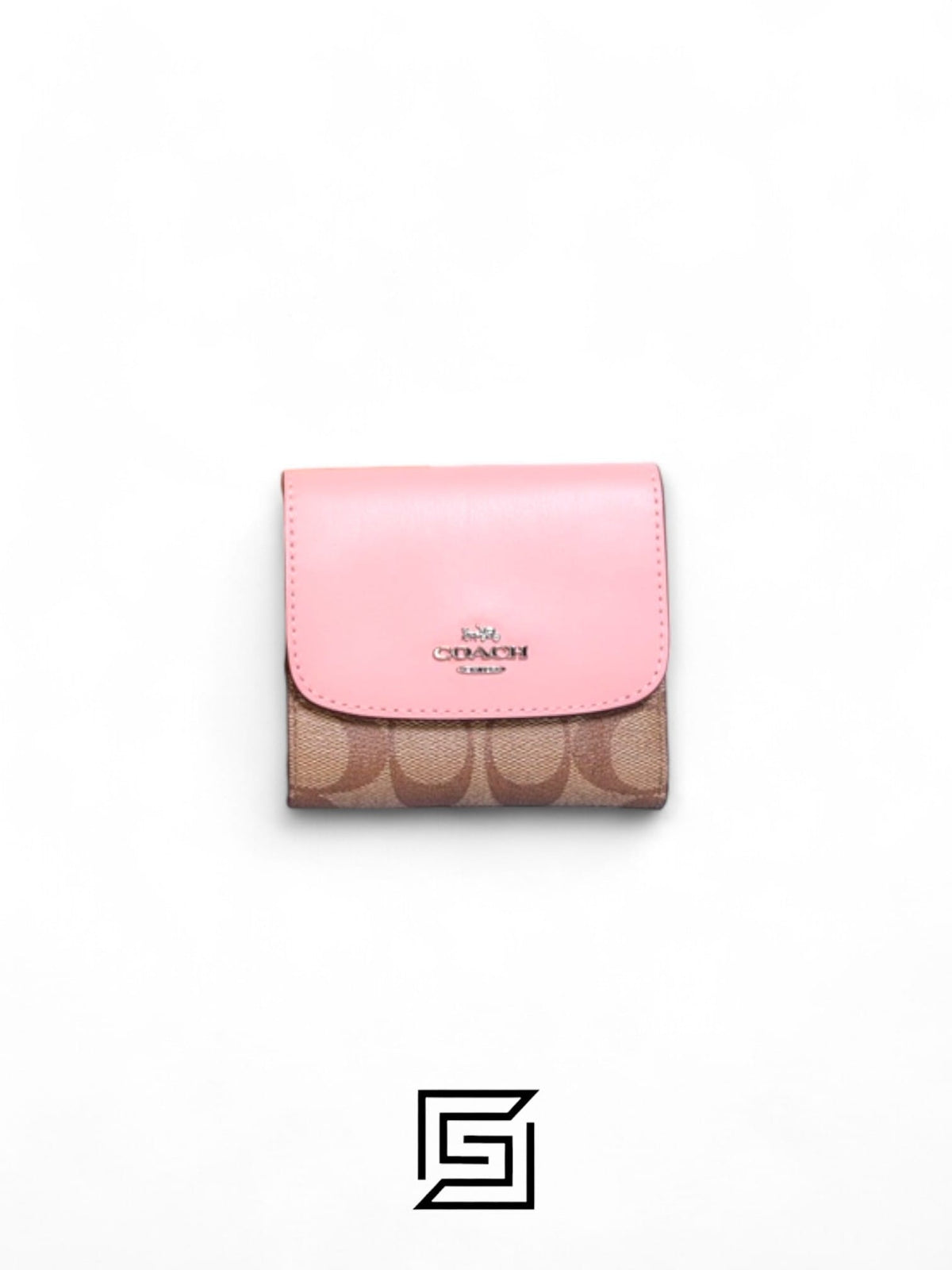 Small Wallet In Signature Canvas Style No. F87589 Pink