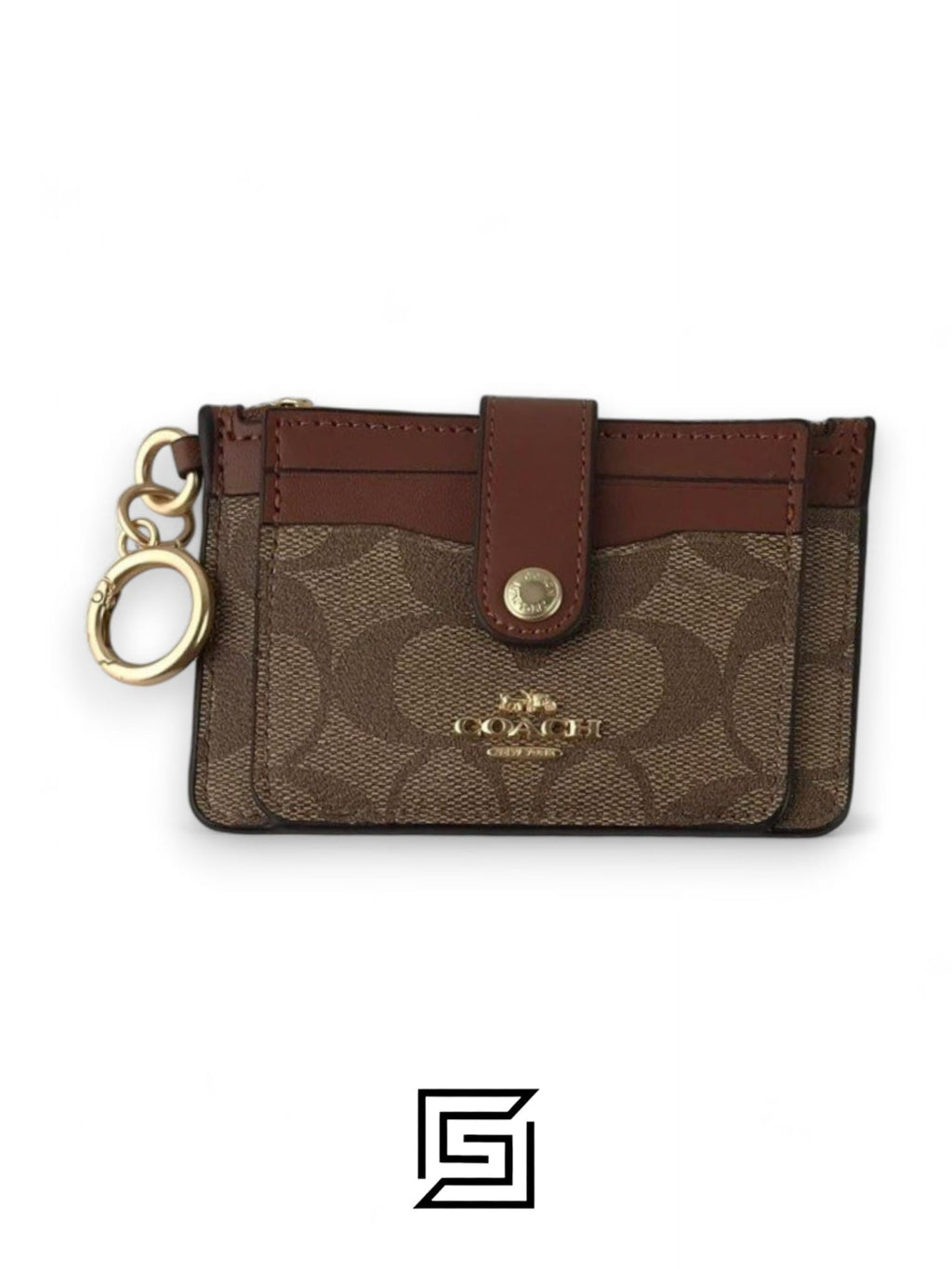 Attachment Card Case In Signature Canvas C7398 Brown x Brown
