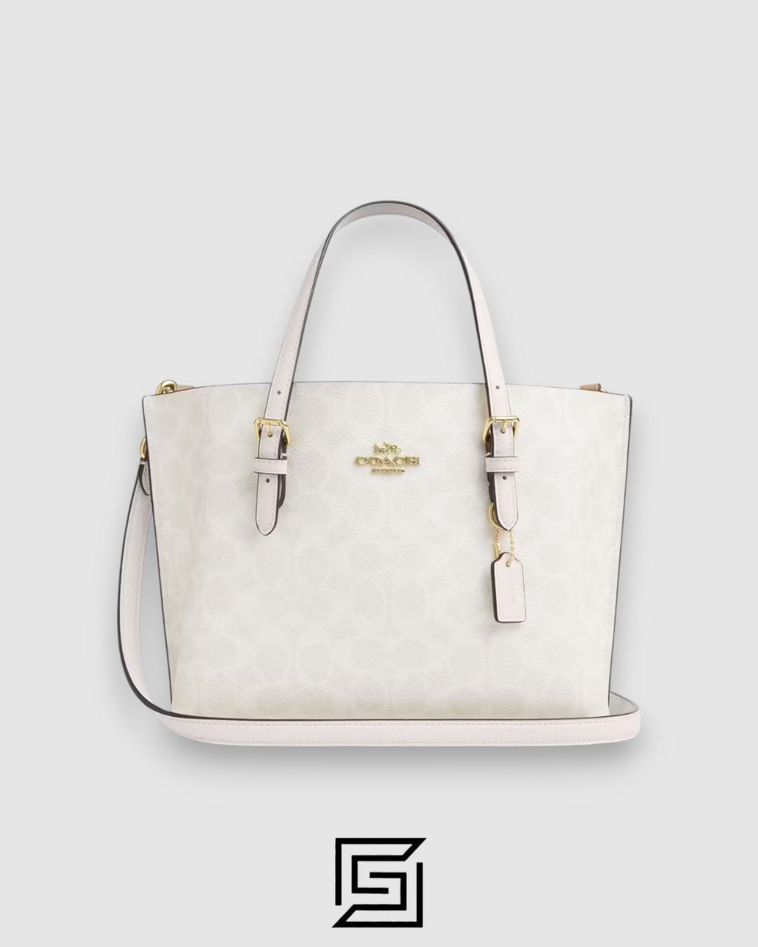 Mollie Tote Bag 25 In Signature Canvas C4250 White