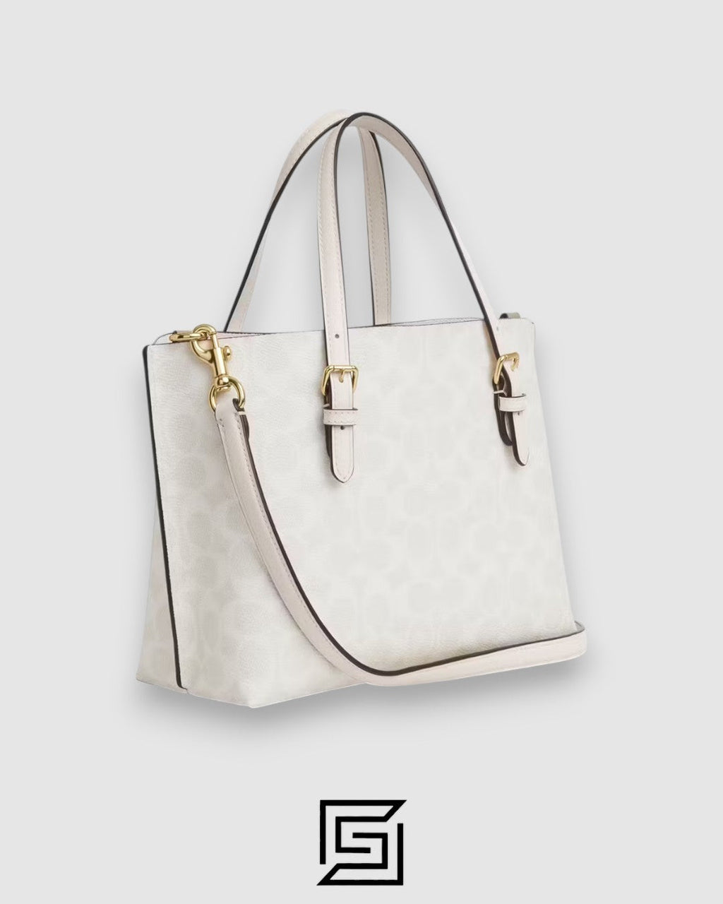 Mollie Tote Bag 25 In Signature Canvas C4250 White