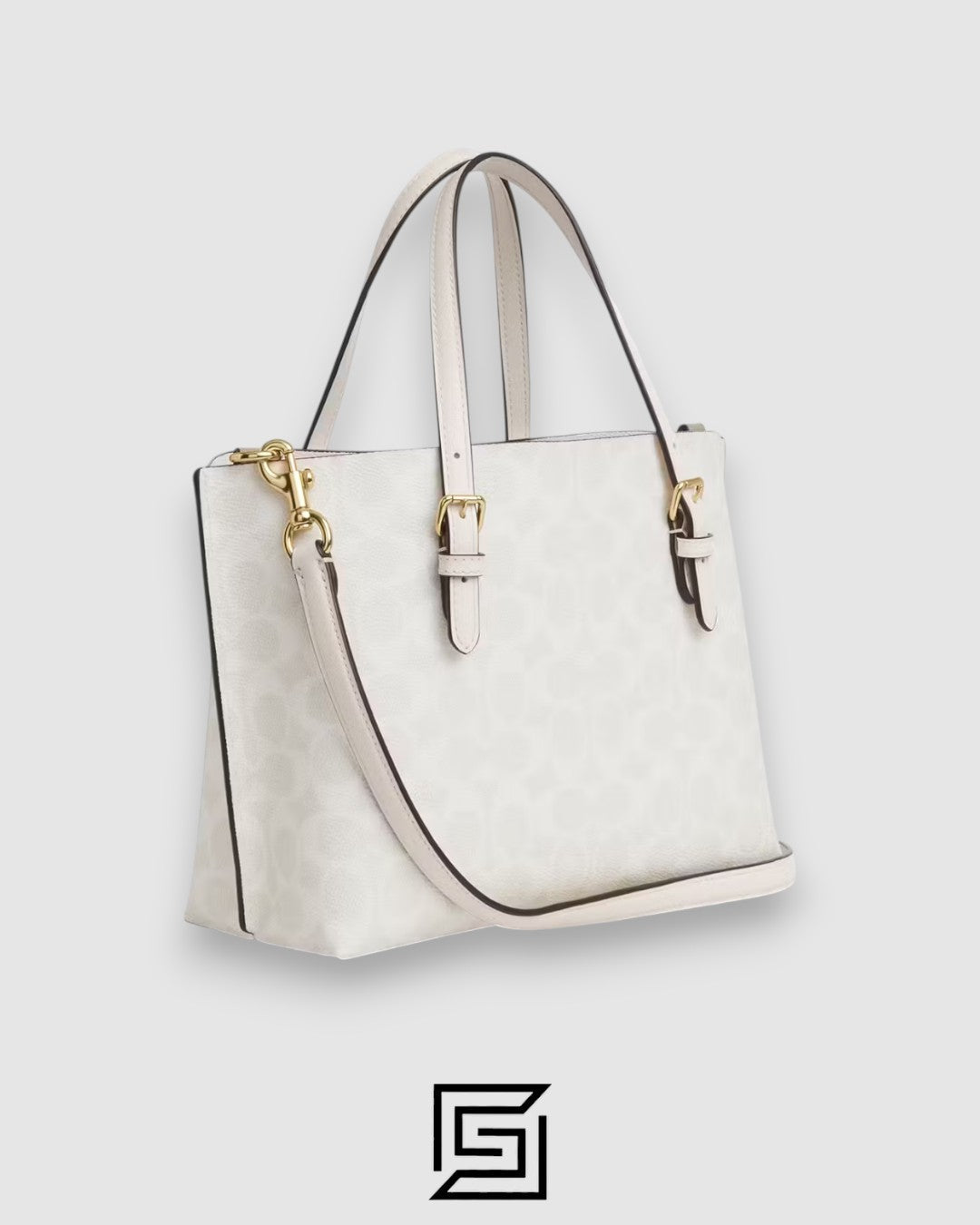 Mollie Tote Bag 25 In Signature Canvas C4250 White