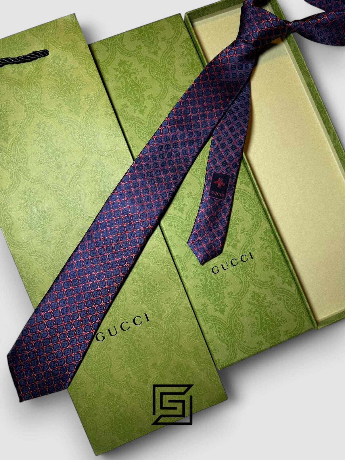 Gucci - Navy Blue - Red Color Small G Pattern Model 2