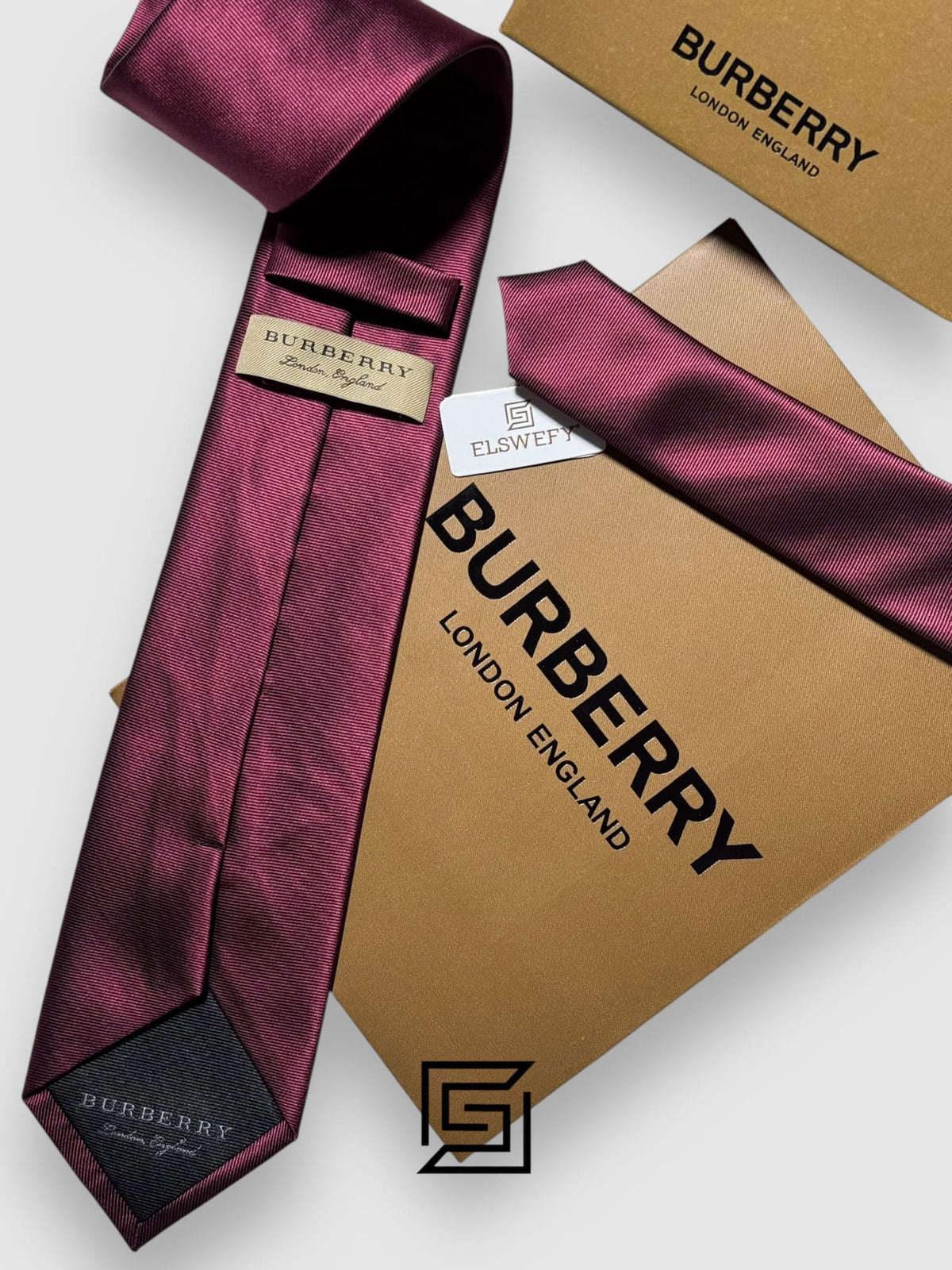 Burberry - Shinny Maroon TB Logo