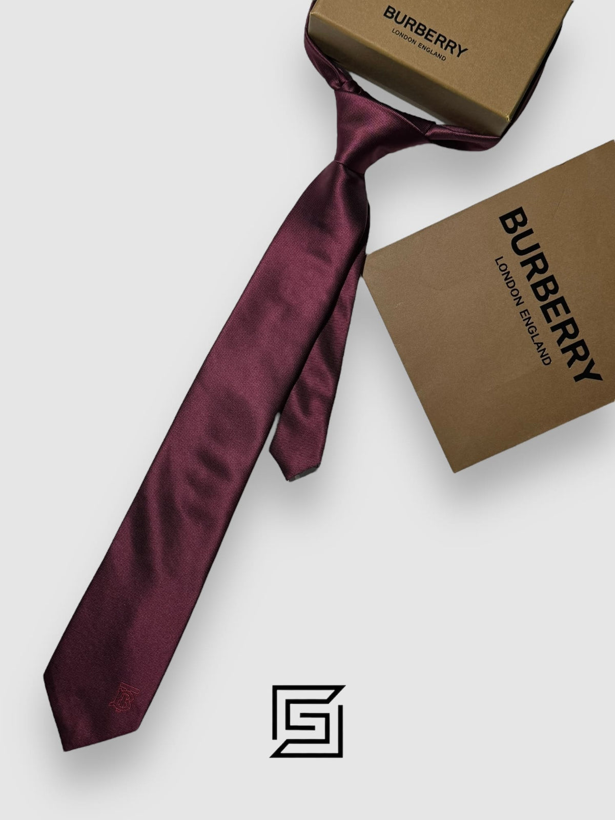 Burberry - Shinny Maroon TB Logo