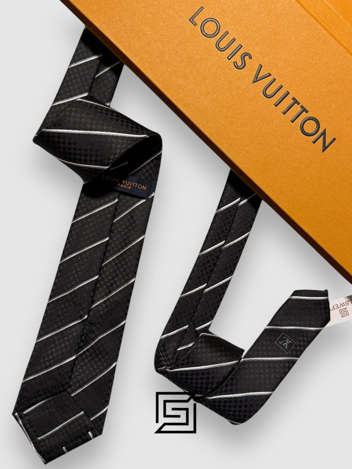 Louis Vuitton - Black - White Striped Italian Style