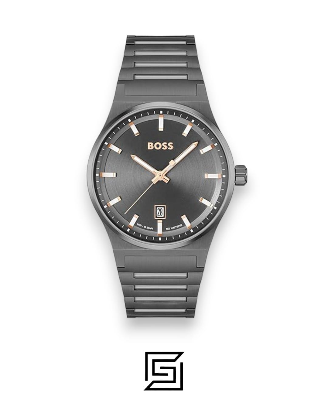 HUGO BOSS Mens Stainless Steel Analog Grey Dial Watch 1514078
