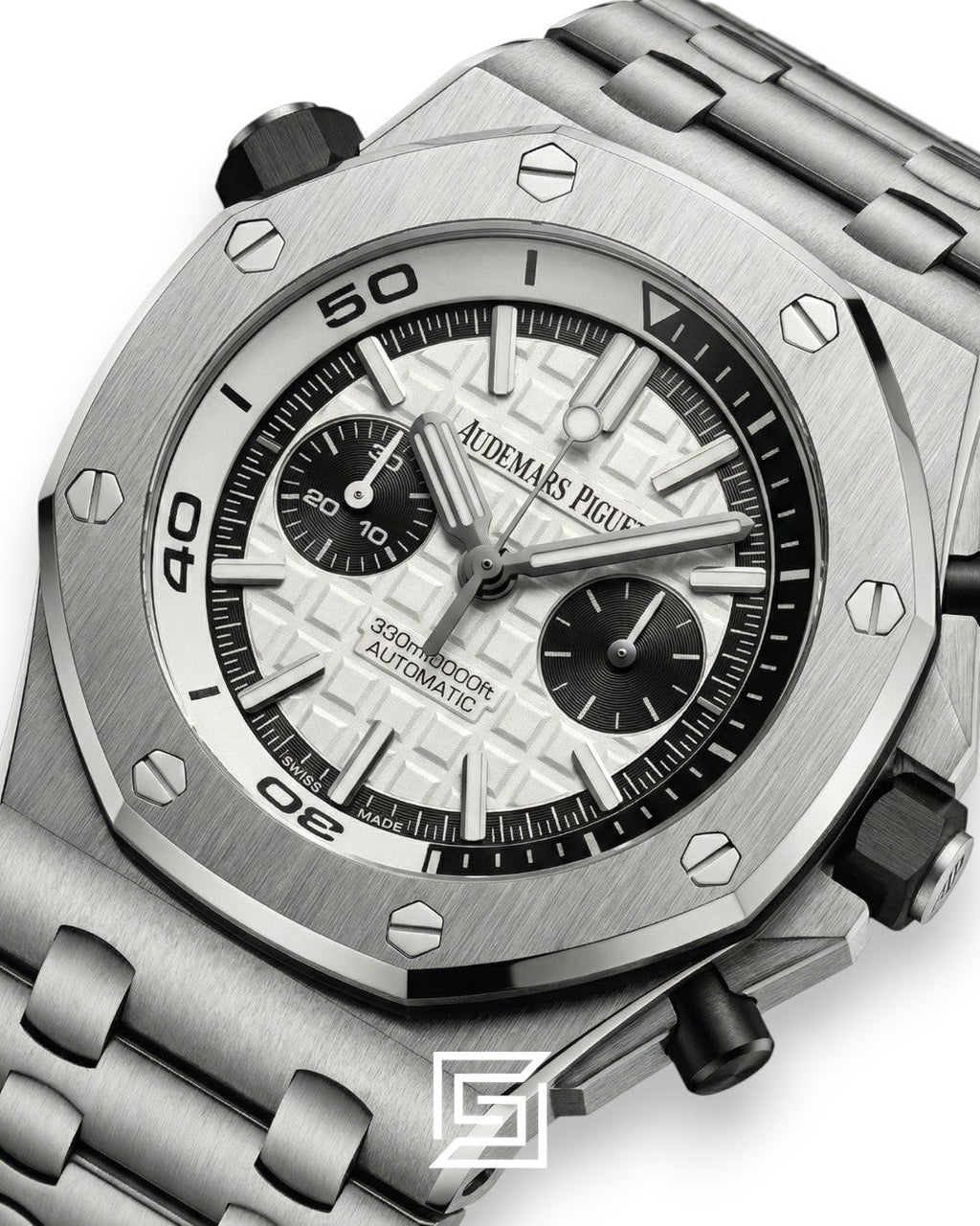 ROYAL OAK OFFSHORE j03168 2 COUNTERS-M/SILVER - WHITE
