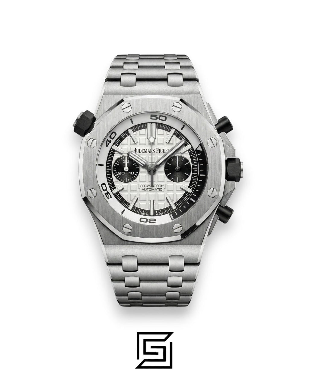 ROYAL OAK OFFSHORE j03168 2 COUNTERS-M/SILVER - WHITE