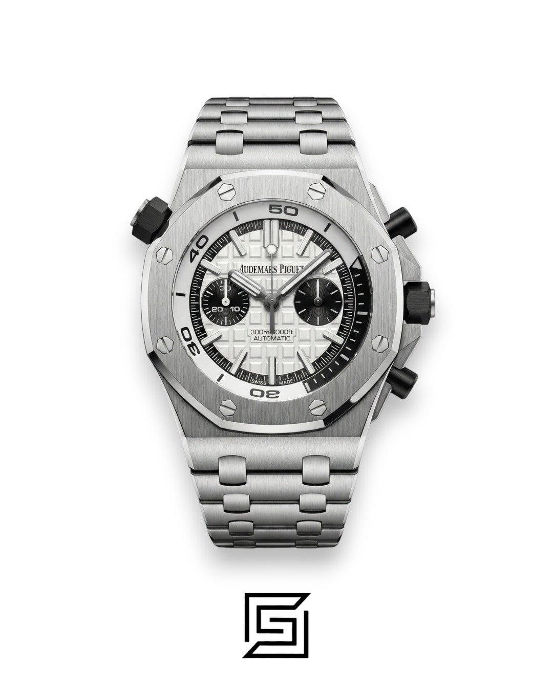 ROYAL OAK OFFSHORE j03168 2 COUNTERS-M/SILVER - WHITE