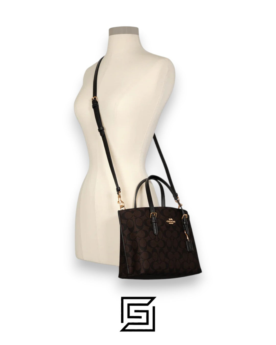 Mollie Tote Bag 25 In Signature Canvas C4250 Dark Brown