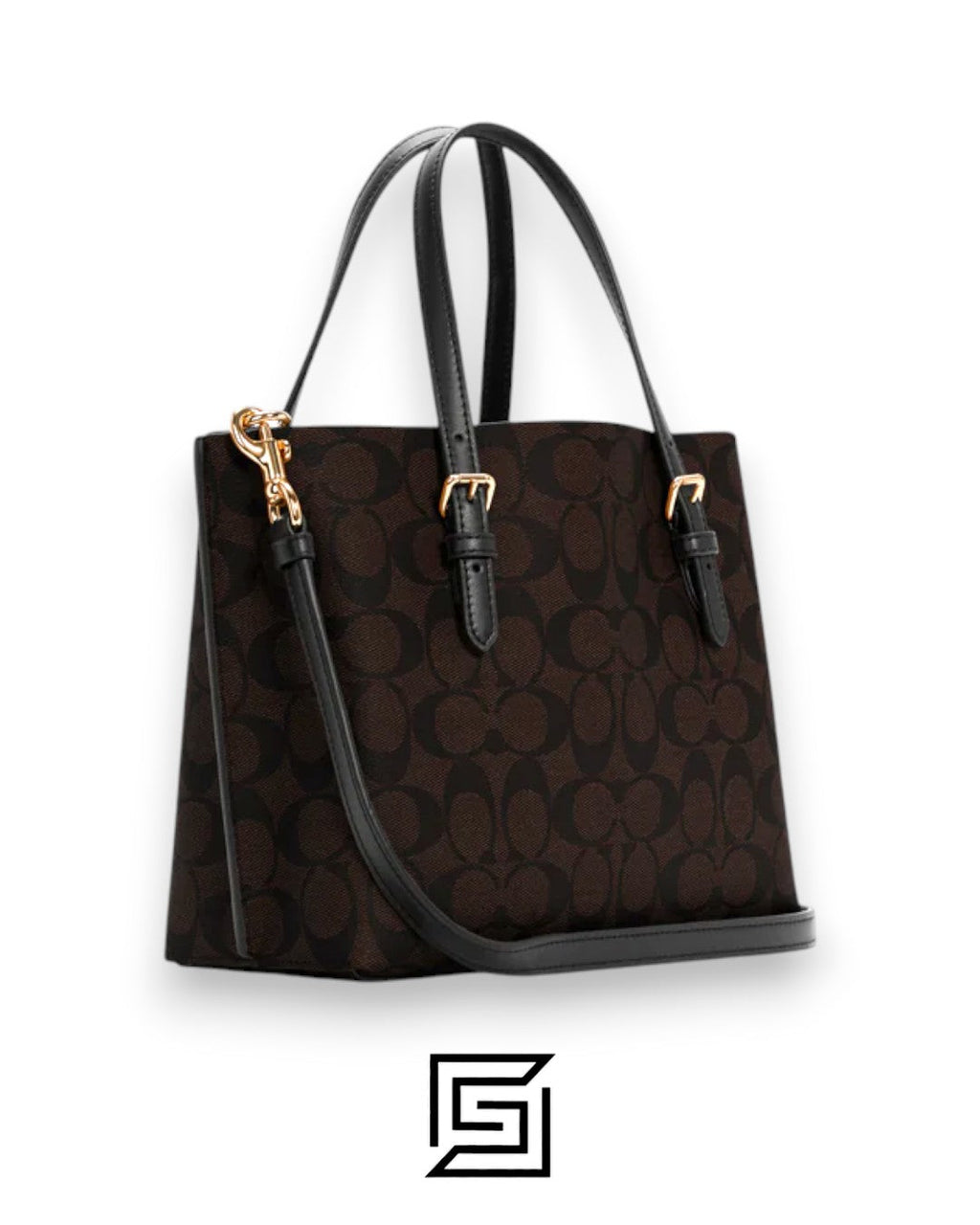 Mollie Tote Bag 25 In Signature Canvas C4250 Dark Brown