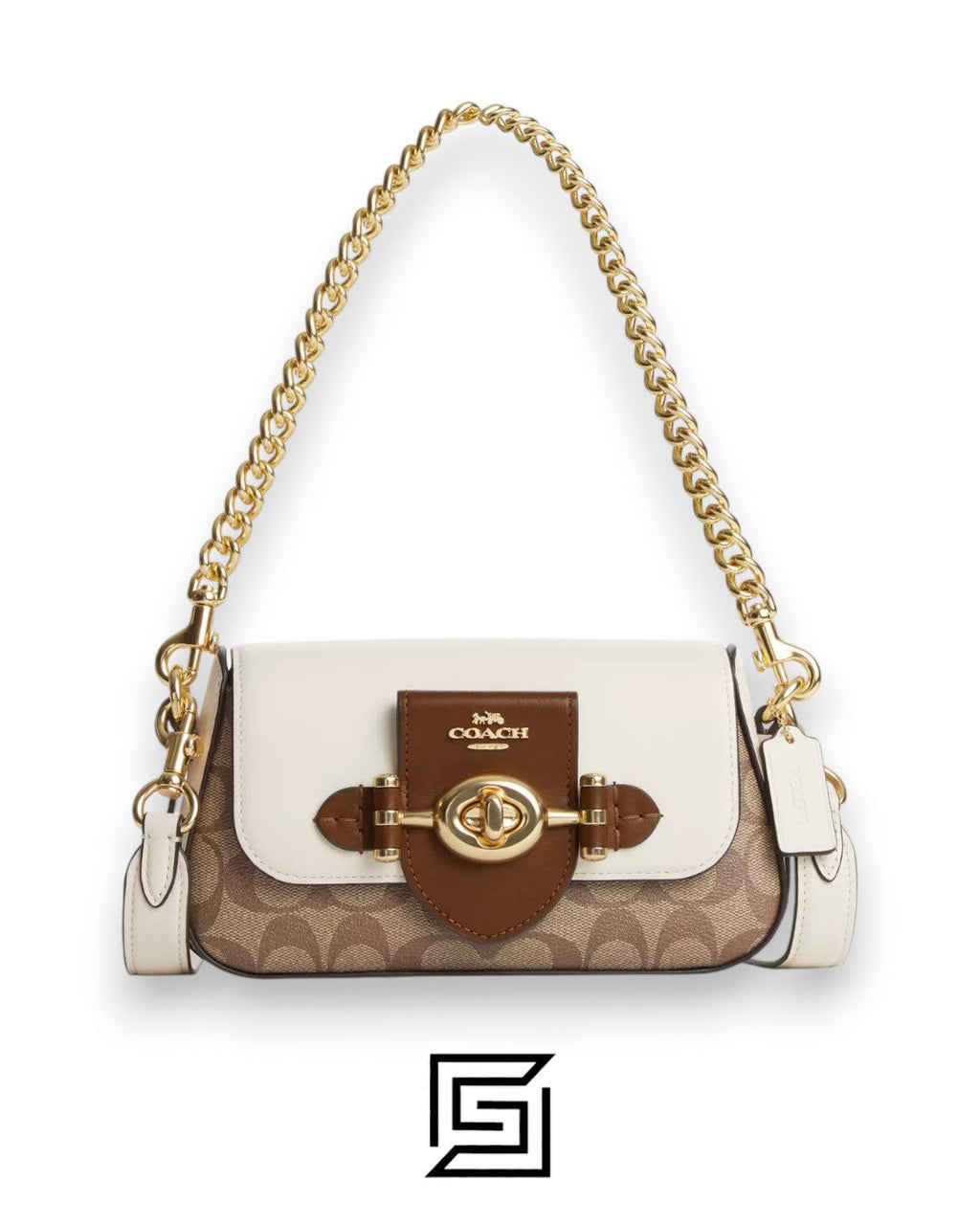 Brie Shoulder Bag In Colorblock Signature Canvas CM064