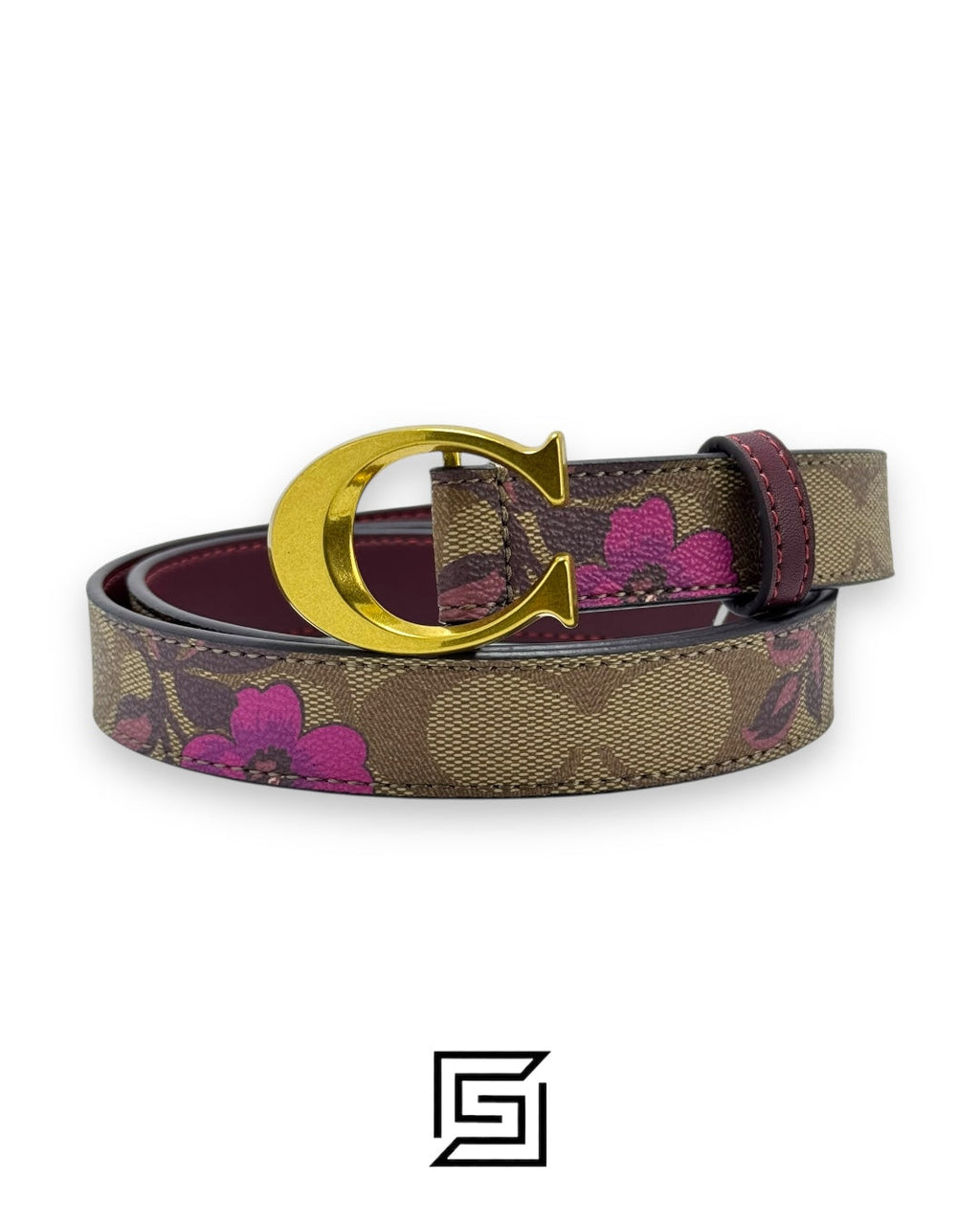 Signature Buckle Belt 38 Mm Floers COLOR Brown F85960