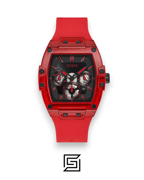 GUESS MEN RED Tone Analog Band Color RED WATCH GW0203G5
