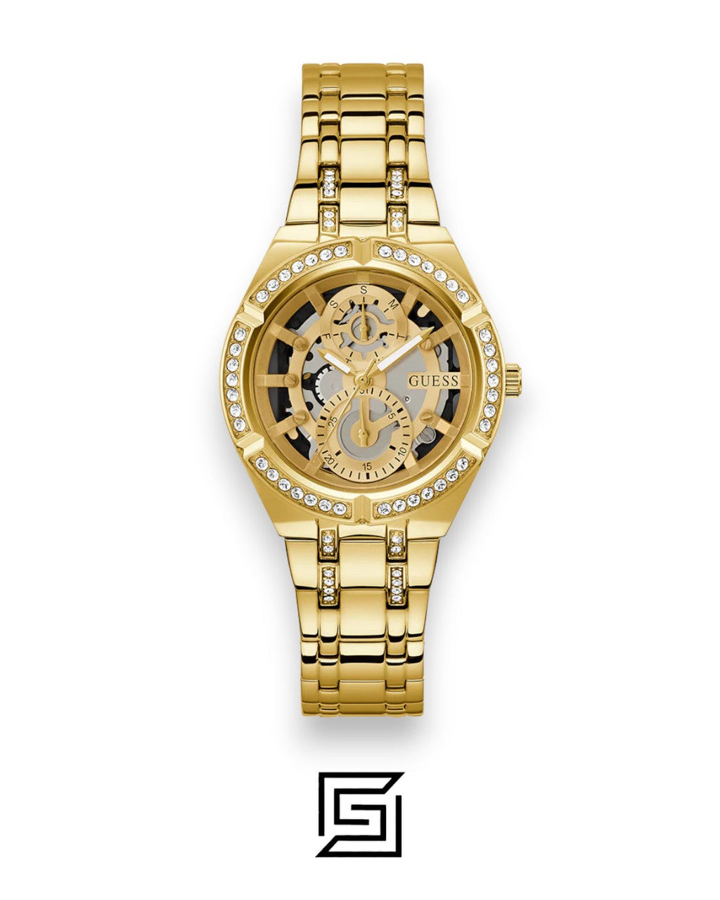 GUESS Ladies Gold Tone Analog Watch GW0604L2