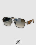 MAYBACH THE KING 3 RECTANGLE sunglasses for men - BLACK_GREY