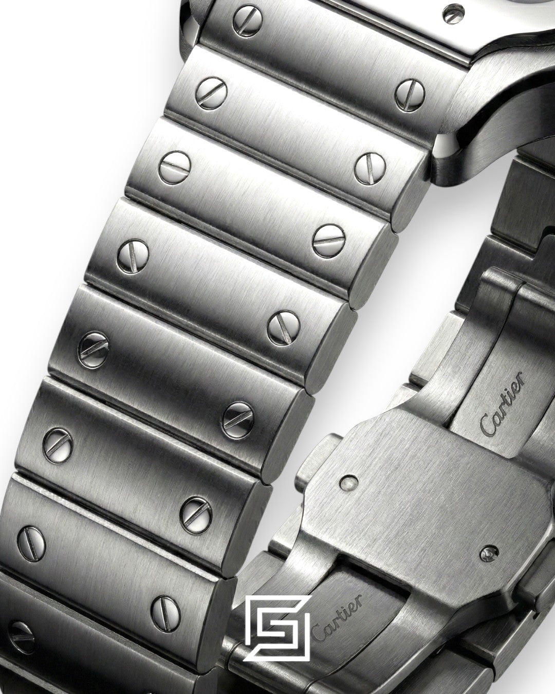 Cartier Santos 3241983 Automatic White Roman Dial Stainless Steel - 47mm