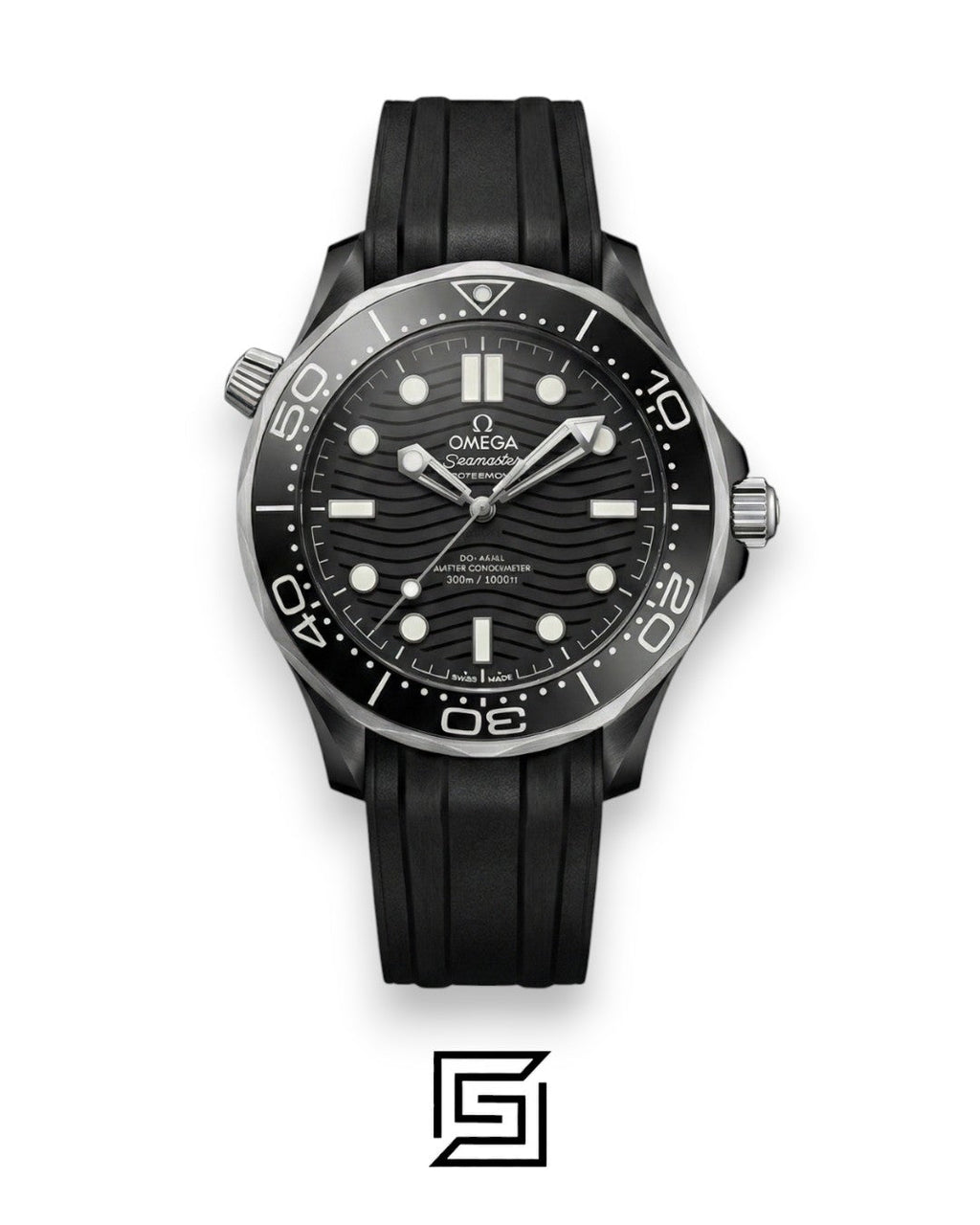 Omega Seamaster Diver Black Ceramic Style – Rubber Strap – Automatic (42mm)