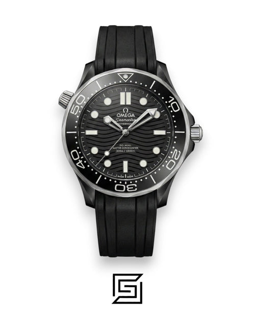 Omega Seamaster Diver Black Ceramic Style – Rubber Strap – Automatic (42mm)