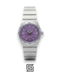 Omega Constellation Ladies 27mm – Purple Dial & Stainless Steel