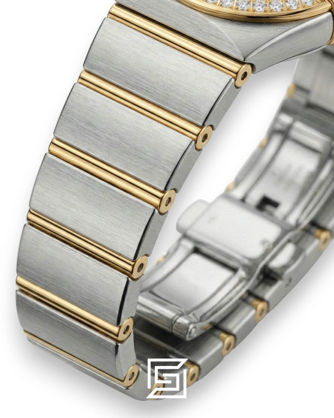 Omega Constellation Ladies 27mm – Green Dial, Diamond Bezel & Two-Tone