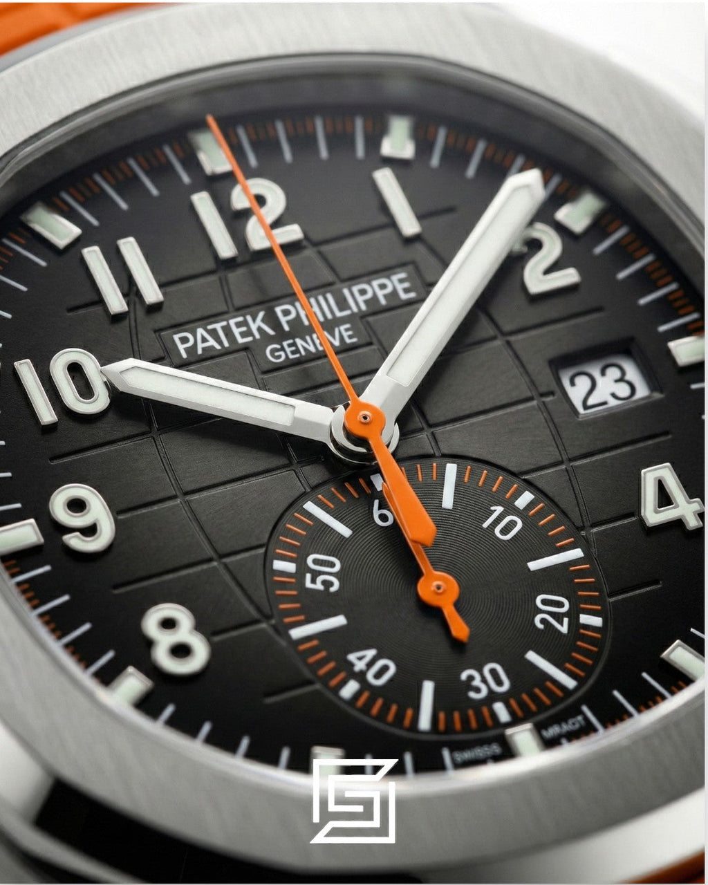 Patek Philippe Aquanaut – Black Dial × Orange Rubber Strap – Japanese Automatic Chronograph