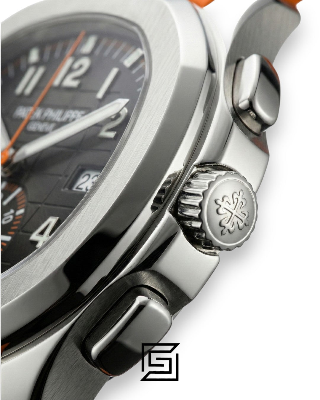 Patek Philippe Aquanaut – Black Dial × Orange Rubber Strap – Japanese Automatic Chronograph