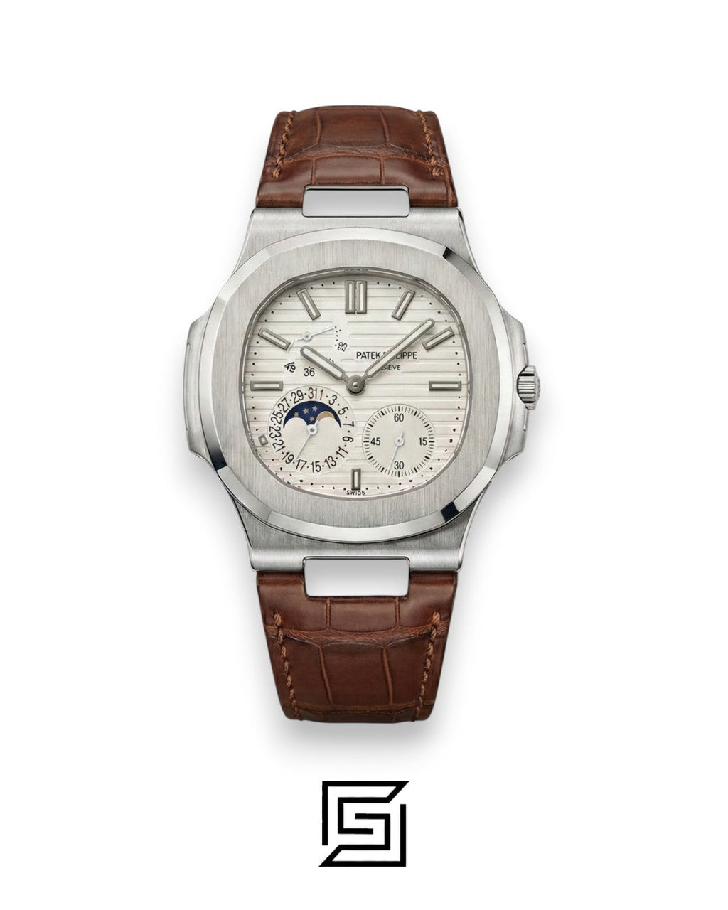 Patek Philippe Grand Complication – Silver Dial – Brown Leather Strap – Japanese Automatic