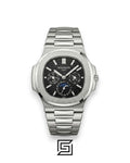 Patek Philippe Nautilus Perpetual Calendar – Black Dial – Japanese Automatic Chronograph – Stainless Steel Bracelet